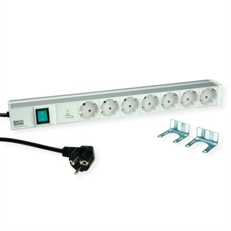 Bachmann BACHMANN 19" 1U 7xCEE7/3 1xSPD-Plus 1xswitch 2,0m CEE7/7