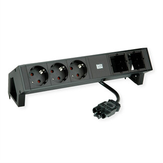 Bachmann BACHMANN DESK2 3xCEE7/3 2xCM power 0,2m GST18 RAL9005