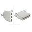 Delock Fiber Optic Patch Panel 6 port for SC Duplex and LC Quad with alternative panel for 8 x SC Simplex or LC Duplex grey for DIN rail mounting - horizontally or vertically mounted