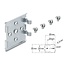 Delock DIN rail clip with 5 mounting holes – horizontally or vertically mounted