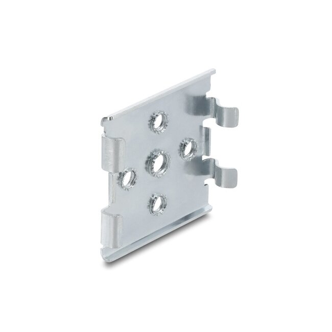Delock DIN rail clip with 5 mounting holes – horizontally or vertically mounted