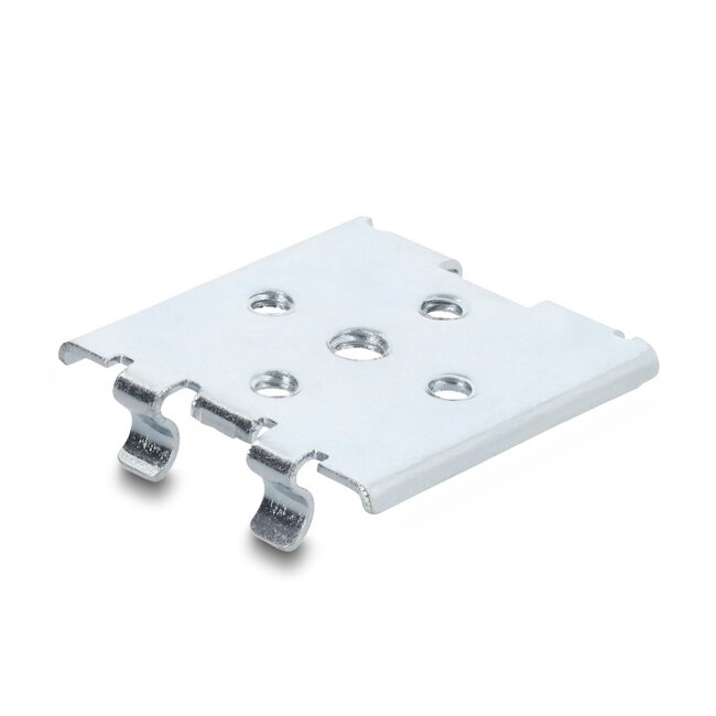 Delock DIN rail clip with 5 mounting holes – horizontally or vertically mounted