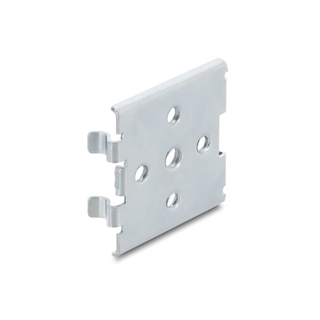 Delock DIN rail clip with 5 mounting holes – horizontally or vertically mounted