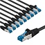 Goobay CAT 6A Patch Cable S/FTP (PiMF), 1 m, black, Set of 10