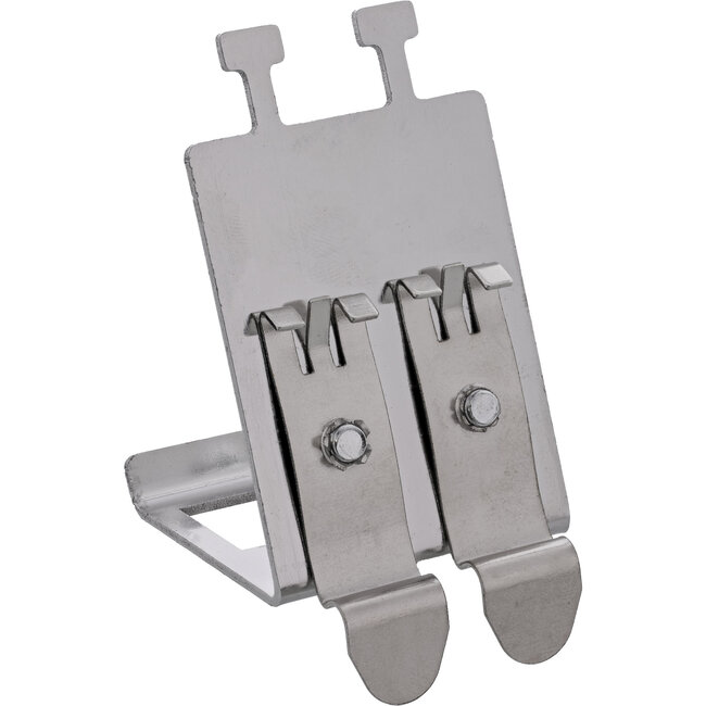 InLine® Keystone SNAP-In metalen modulehouder, 2-voudig voor DIN-rail, met lipje