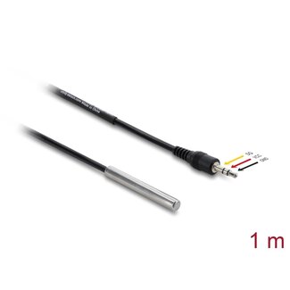 DeLOCK Delock Temperature Sensor Cable with 3.5 mm 3 pin stereo jack male DS18B20 1 m
