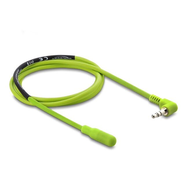 Delock Temperature Sensor Cable with 3.5 mm 3 pin stereo jack male 90° angled DS18B20 1 m
