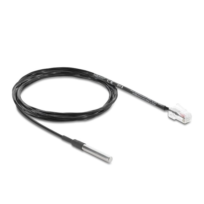 Delock Temperature Sensor Cable with RJ45 plug DS18B20 1 m