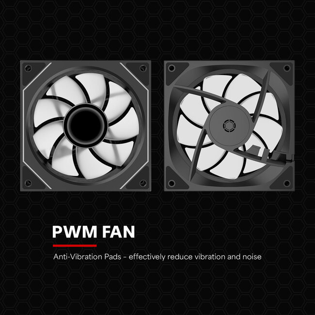 XILENCE XF078 Reverse Gehäuselüfter, mit Infinity-Mirror-Design