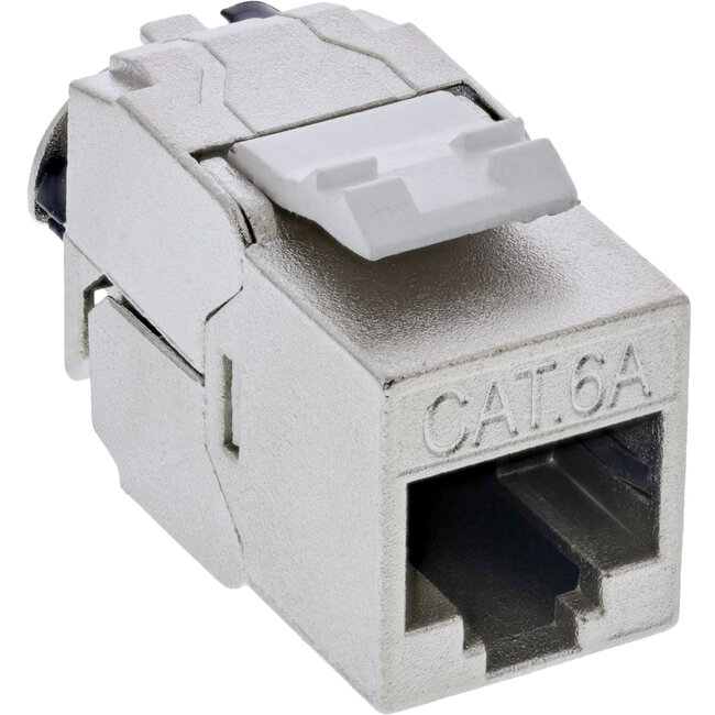 InLine® Keystone RJ45 female, SNAP-In, Cat.6A, geïntegreerde kabelbinder, 10St.