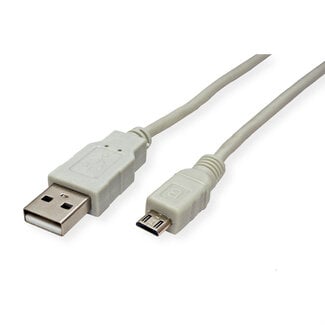 SECOMP STANDAARD USB 2.0-kabel, USB A Male - Micro USB B Male, 0,8 m