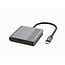 USB Type-C 3-in-1 multi-poortadapter (USB-poort + HDMI + USB-C video), space grey