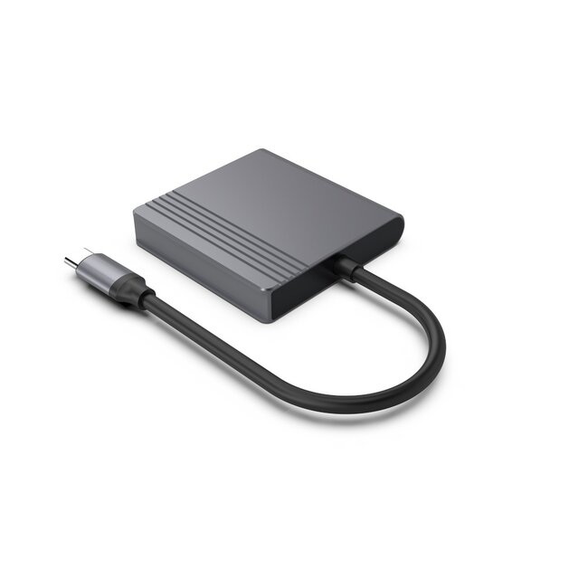 USB-C naar dubbele HDMI adapter, 4K 60Hz, zwart