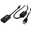 STANDAARD USB 2.0-verlengkabel, actief, met repeater, zwart, 15 m
