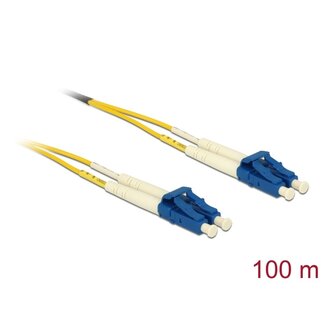 DeLOCK Delock Optical Fiber Cable LC Duplex to LC Duplex singlemode OS2 100 m