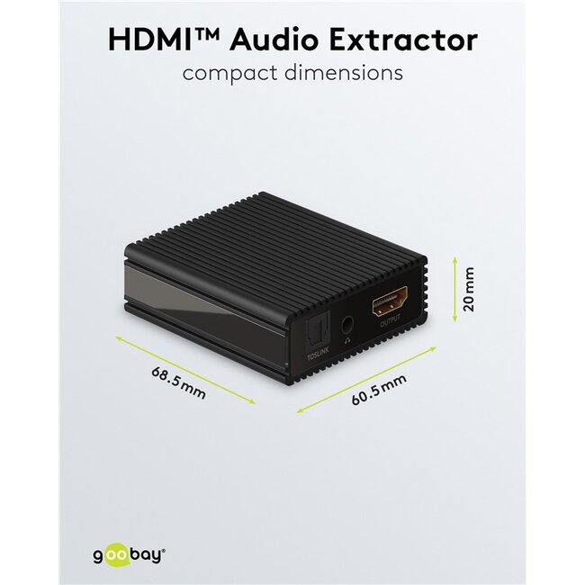 Goobay HDMI audio extractor | 2.1 en 5.1 | HDMI1.4 (4K 30Hz)