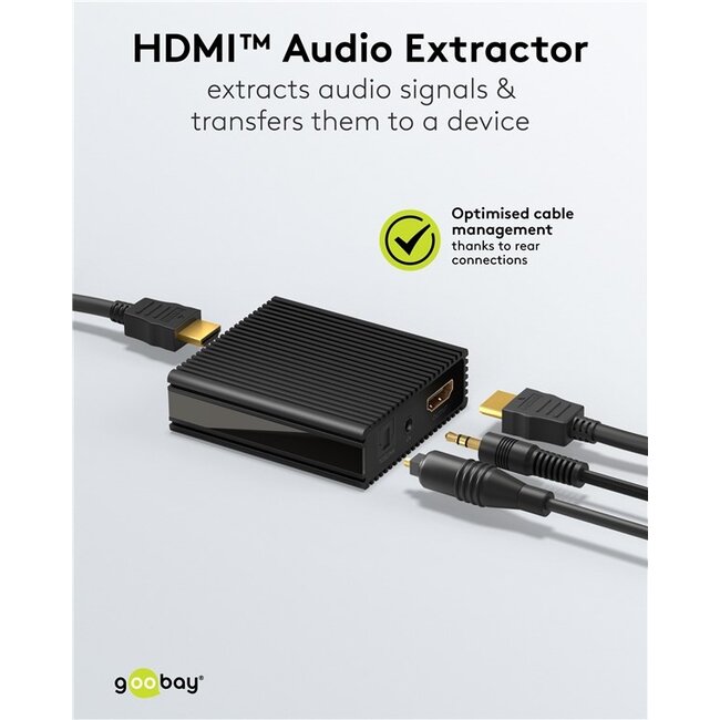 Goobay HDMI audio extractor | 2.1 en 5.1 | HDMI1.4 (4K 30Hz)