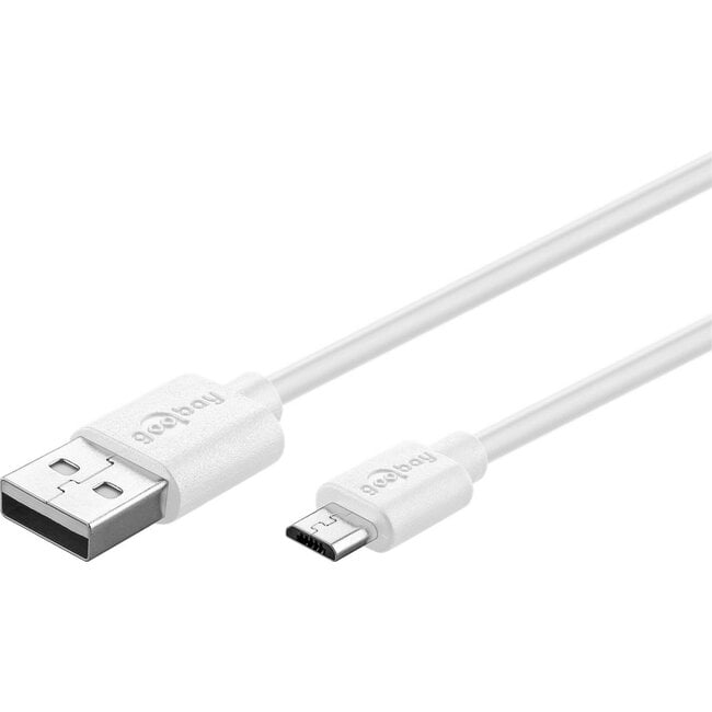 Goobay USB lader | incl. Micro USB kabel | 5W | wit | 1 meter