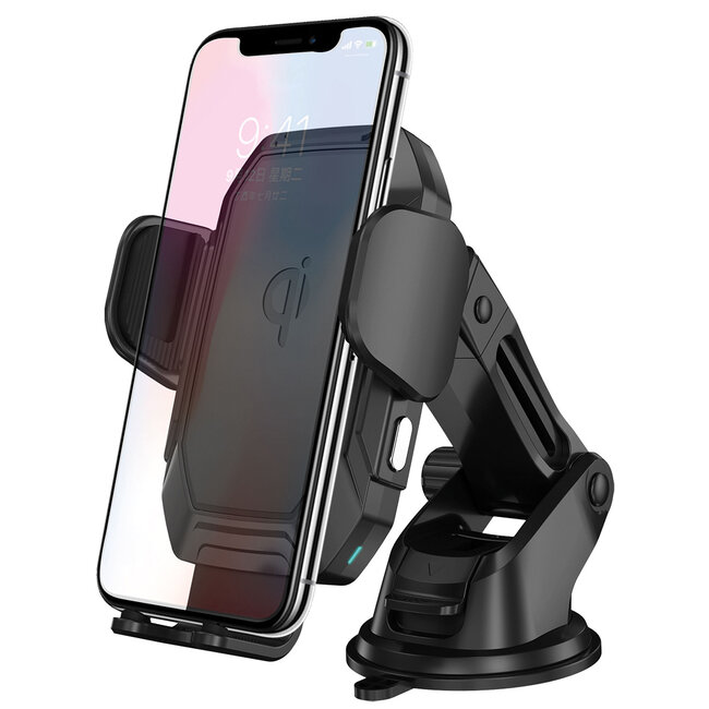 My Wall smartphone autohouder | raam- en luchtroosterbevestiging | draadloze lader