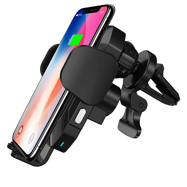 My Wall smartphone autohouder | raam- en luchtroosterbevestiging | draadloze lader