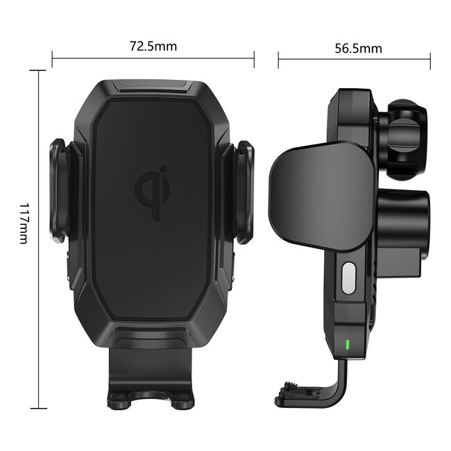 My Wall smartphone autohouder | raam- en luchtroosterbevestiging | draadloze lader