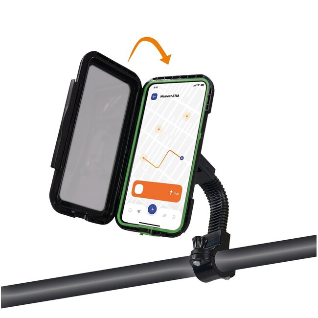 My Wall smartphone fietshouder | tot 7 inch | waterdicht | zwart