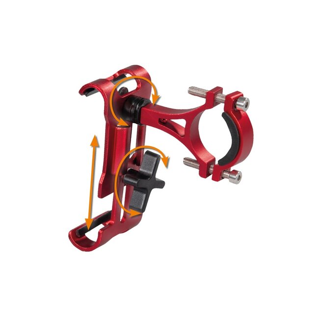 My Wall smartphone fietshouder | tot 6,5 inch | metaal | rood