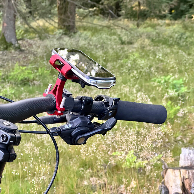 My Wall smartphone fietshouder | tot 6,5 inch | metaal | rood