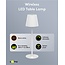 Goobay LED-tafellamp | 37 cm hoog | warm wit | dimbaar | oplaadbaar (USB-C) | wit | IP44