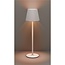 Goobay LED-tafellamp | 37 cm hoog | warm wit | dimbaar | oplaadbaar (USB-C) | wit | IP44
