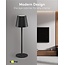 Goobay LED-tafellamp | 37 cm hoog | warm wit | dimbaar | oplaadbaar (USB-C) | zwart | IP44