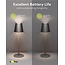 Goobay LED-tafellamp | 37 cm hoog | warm wit | dimbaar | oplaadbaar (USB-C) | zwart | IP44