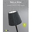 Goobay LED-tafellamp | 37 cm hoog | warm wit | dimbaar | oplaadbaar (USB-C) | zwart | IP44