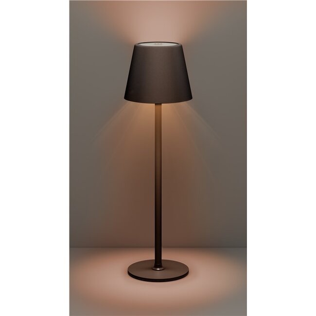 Goobay LED-tafellamp | 37 cm hoog | warm wit | dimbaar | oplaadbaar (USB-C) | zwart | IP44