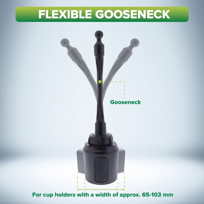 InLine bekerhouder adapter voor autohouders met kogelgewricht