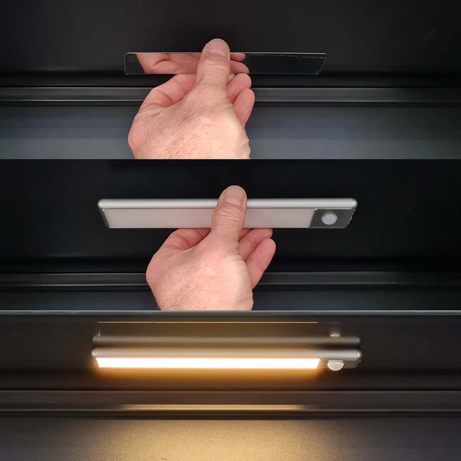 Nedis LED-kastlamp met bewegingssensor | warm wit | oplaadbaar | IP20