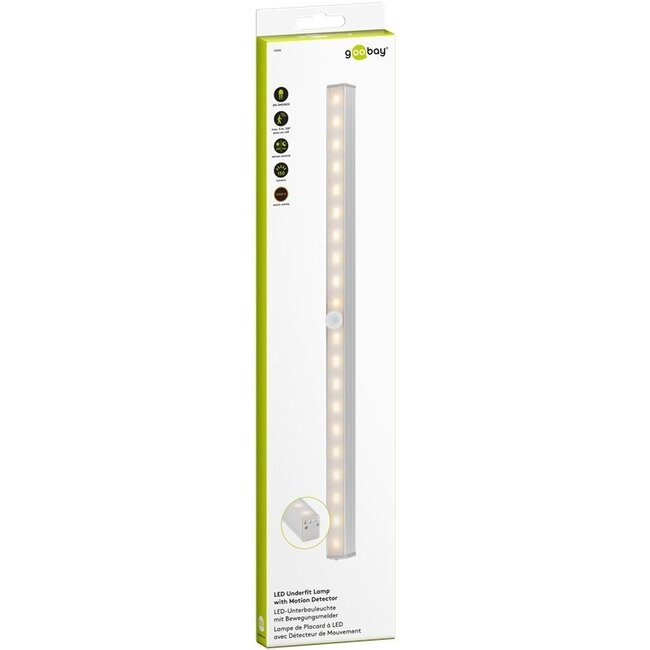 Goobay LED-kastlamp met bewegingssensor | warm wit | batterijvoeding | IP20