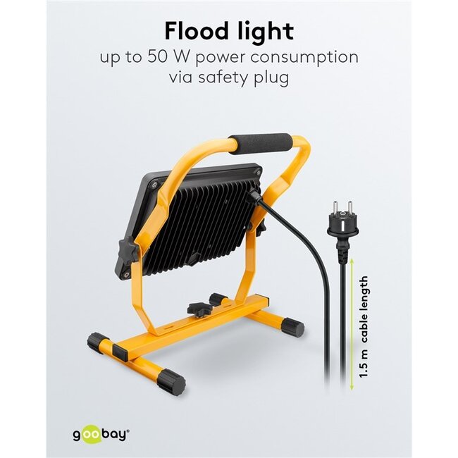 Goobay LED bouwlamp met standaard - 50W