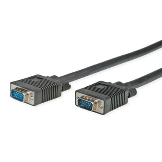 SECOMP STANDAARD SVGA-kabel HD15 M/M, zwart, 3 m