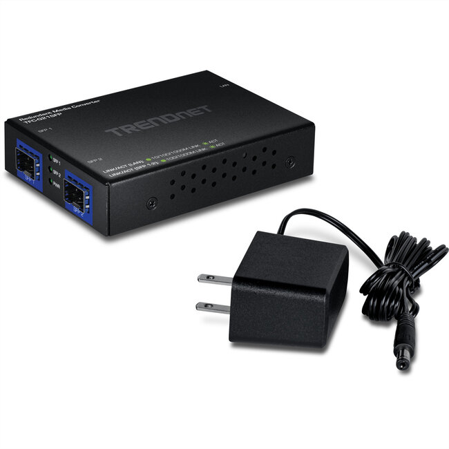 TRENDnet TFC-G21SFP Medien Konverter 1000BASE-T zu Dual SFP, Redundant Mode