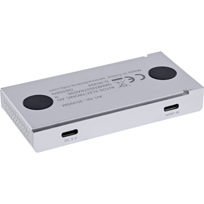 InLine® 4-poorts magnetische USB-hub, 2x USB-C, 2x USB-A, 10Gb/s, aluminium