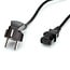 ROLINE stroomkabel, recht IEC-Female, zwart, 0,6 m