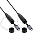 InLine® HDMI kabelhaspel, AOC HDMI 2.1 kabel, 8K @ 60Hz, zwart, 90m
