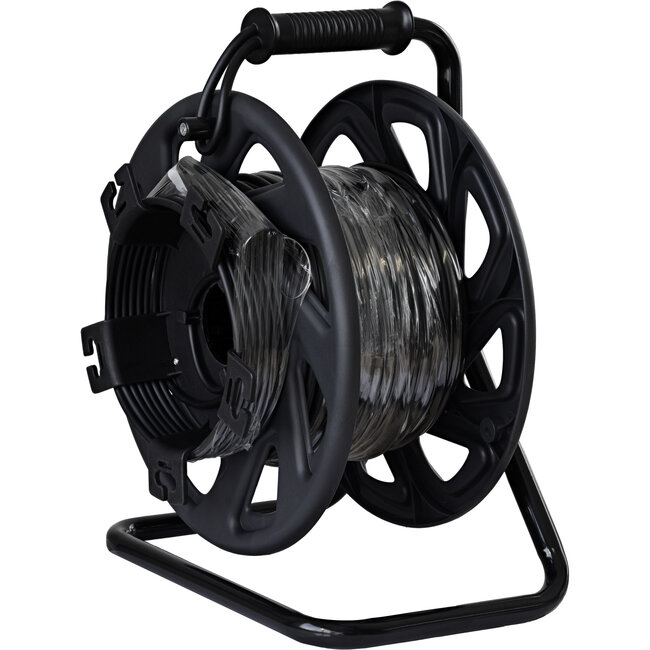 InLine® HDMI kabelhaspel, AOC HDMI 2.1 kabel, 8K @ 60Hz, zwart, 90m