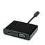 STANDARD Display Adapter USB Typ C - VGA+HDMI, schwarz, 0,1 m