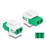 Delock Keystone Module LC Duplex female to LC Duplex female green / white