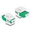 Delock Keystone Module LC Duplex female to LC Duplex female green / white