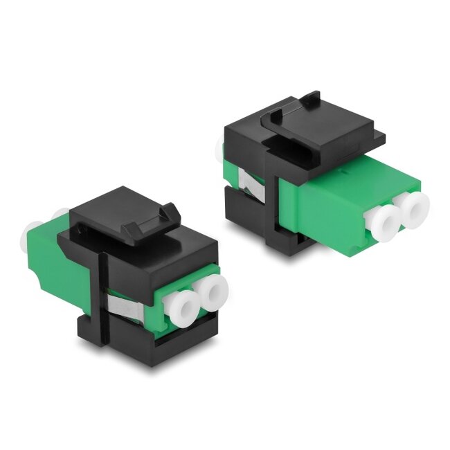 Delock Keystone Module LC Duplex female to LC Duplex female green / black