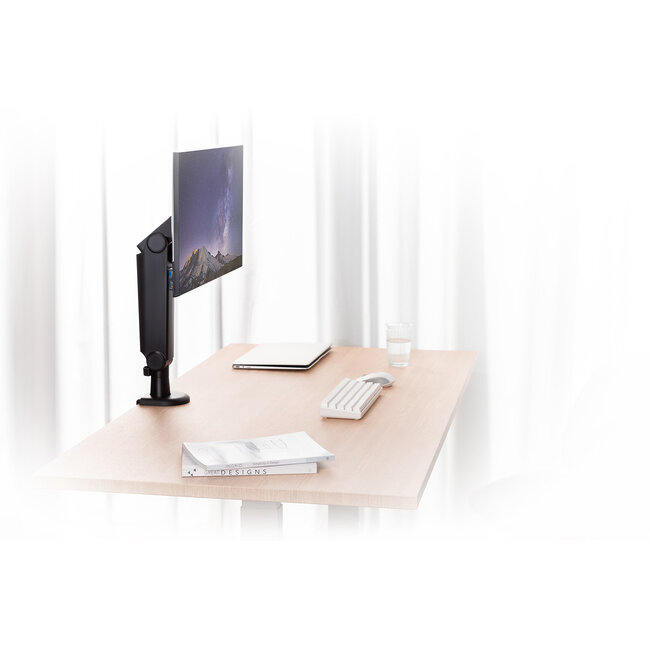 My Wall bureaubeugel | 1 monitor tot 32 inch | full motion met veersysteem | zwart