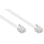 RJ11 - RJ11 telefoonkabel | CCA | wit | 1 meter